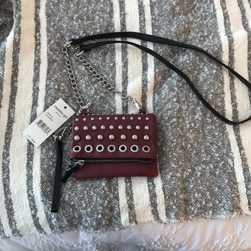 Madden Girl Maroon cross-body bag